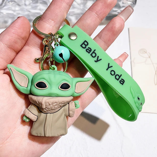 Disney Movie Star Wars Keychain Darth Vader Imperial Stormtrooper Yoda Baby Doll Keyrings Key Holder for Boys Gifts