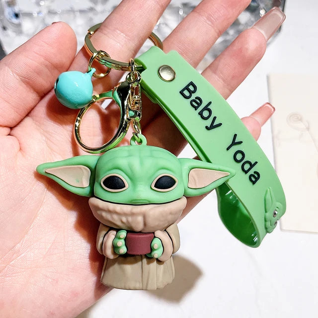 Disney Movie Star Wars Keychain Darth Vader Imperial Stormtrooper Yoda Baby Doll Keyrings Key Holder for Boys Gifts