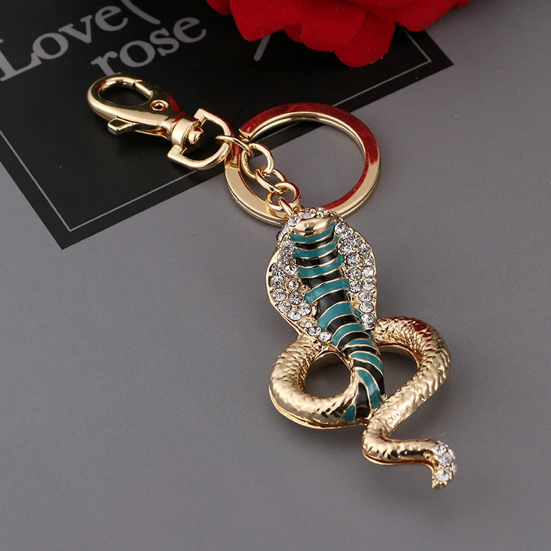 High-quality enamel craft ornament snake women bag pendant purse key chain car keyring ysk091