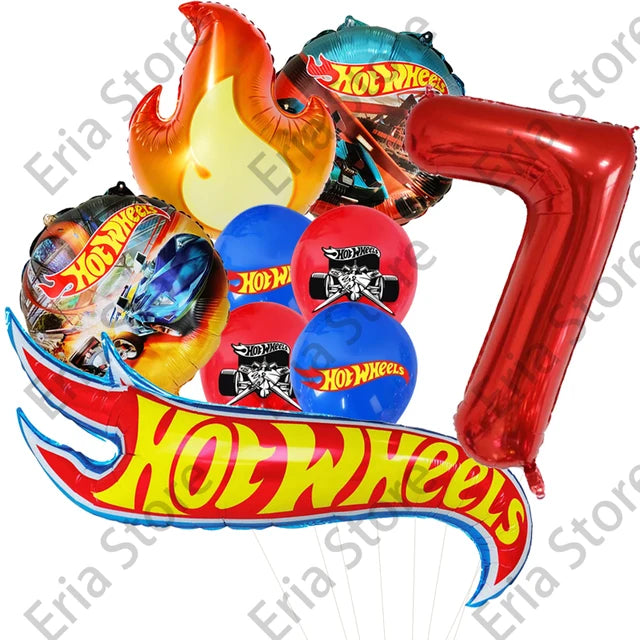 Hot Wheels Birthday Decoration Racing Car Disposable Tableware Tablecloth Plate Cup Balloon Baby Shower Kids Boys Party Supplies