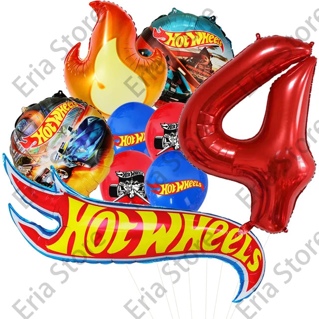 Hot Wheels Birthday Decoration Racing Car Disposable Tableware Tablecloth Plate Cup Balloon Baby Shower Kids Boys Party Supplies