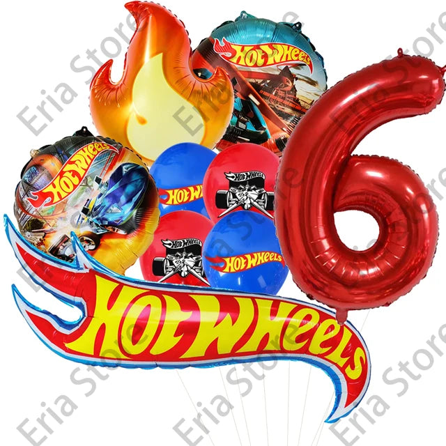 Hot Wheels Birthday Decoration Racing Car Disposable Tableware Tablecloth Plate Cup Balloon Baby Shower Kids Boys Party Supplies