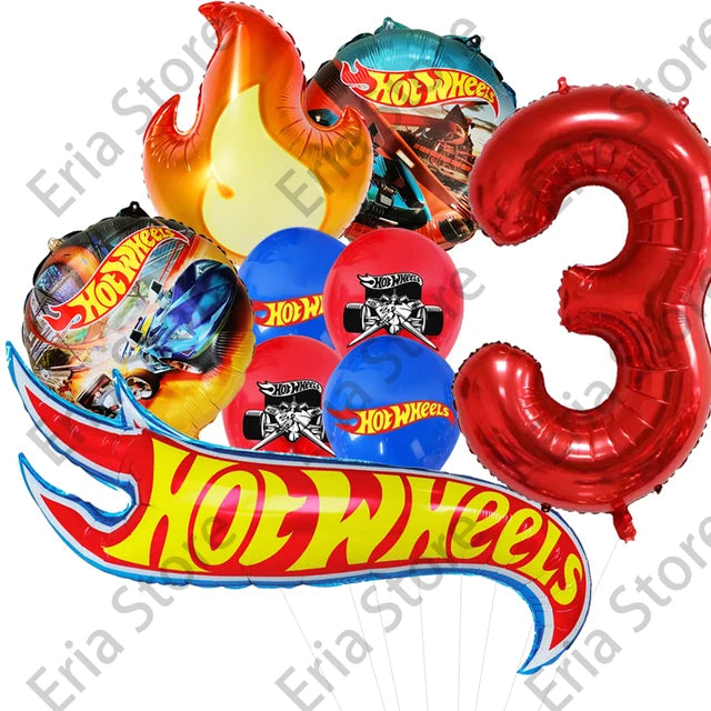 Hot Wheels Birthday Decoration Racing Car Disposable Tableware Tablecloth Plate Cup Balloon Baby Shower Kids Boys Party Supplies