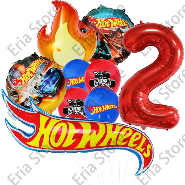 Hot Wheels Birthday Decoration Racing Car Disposable Tableware Tablecloth Plate Cup Balloon Baby Shower Kids Boys Party Supplies