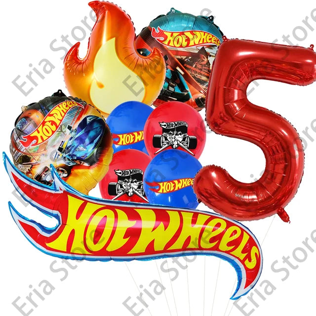 Hot Wheels Birthday Decoration Racing Car Disposable Tableware Tablecloth Plate Cup Balloon Baby Shower Kids Boys Party Supplies