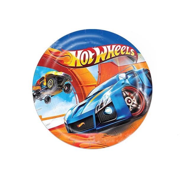 Hot Wheels Birthday Decoration Racing Car Disposable Tableware Tablecloth Plate Cup Balloon Baby Shower Kids Boys Party Supplies