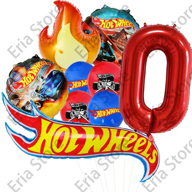 Hot Wheels Birthday Decoration Racing Car Disposable Tableware Tablecloth Plate Cup Balloon Baby Shower Kids Boys Party Supplies