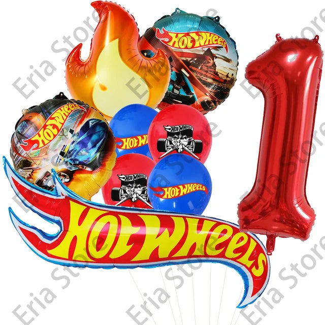 Hot Wheels Birthday Decoration Racing Car Disposable Tableware Tablecloth Plate Cup Balloon Baby Shower Kids Boys Party Supplies