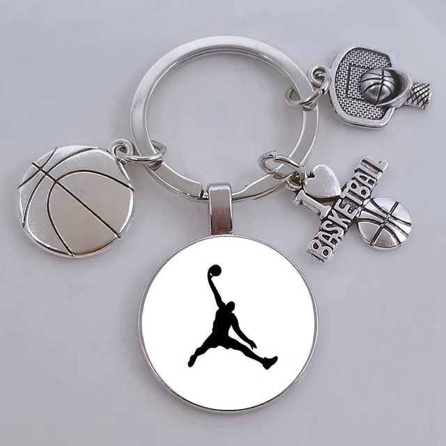 I Love Basketball DIY Personalized  Keychain, Basketball Lover Keychain, Men's Keychain Car Keychain Souvenir Gift