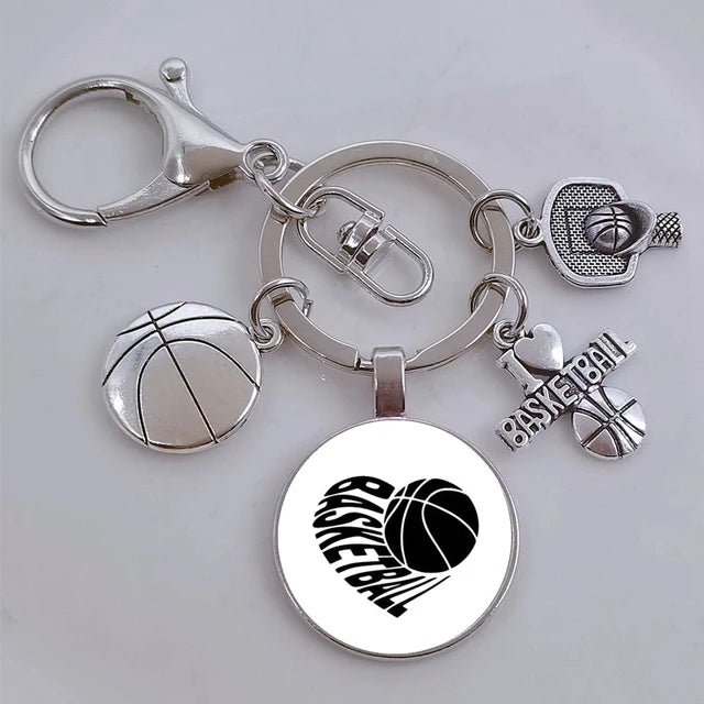 I Love Basketball DIY Personalized  Keychain, Basketball Lover Keychain, Men's Keychain Car Keychain Souvenir Gift