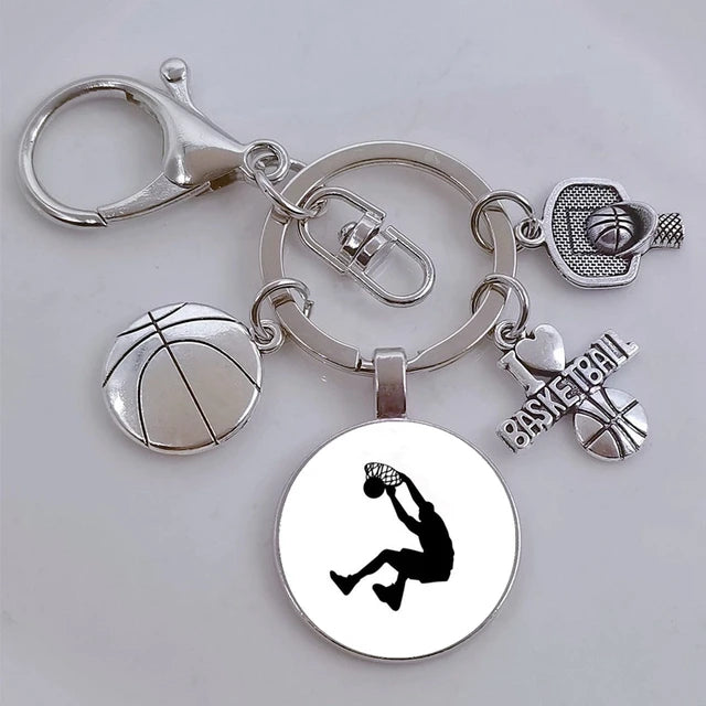 I Love Basketball DIY Personalized  Keychain, Basketball Lover Keychain, Men's Keychain Car Keychain Souvenir Gift