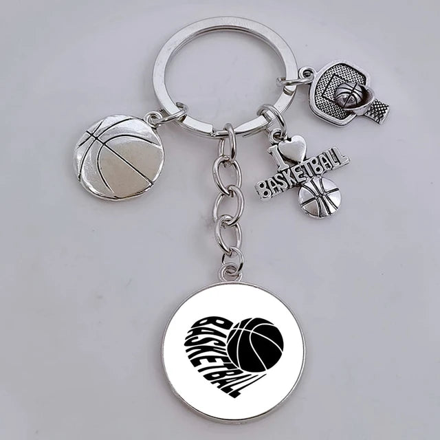 I Love Basketball DIY Personalized  Keychain, Basketball Lover Keychain, Men's Keychain Car Keychain Souvenir Gift