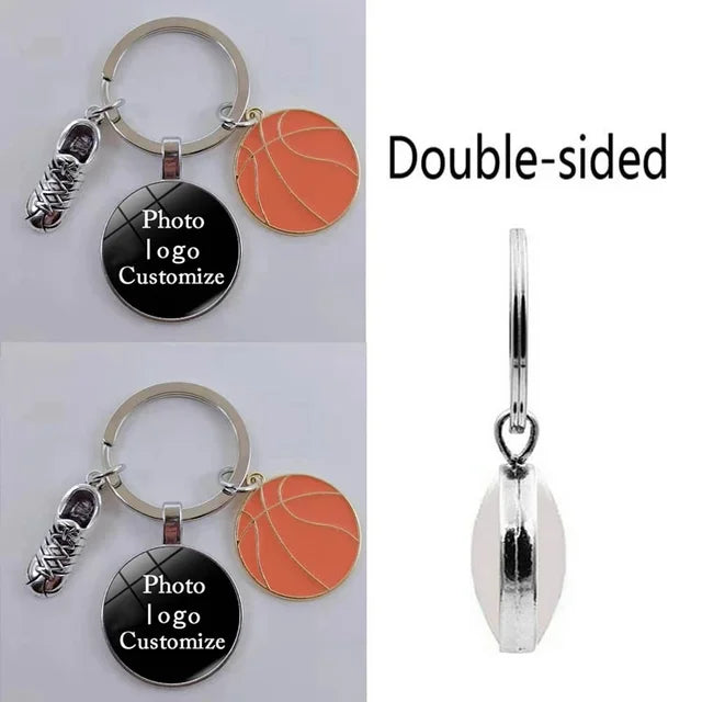 I Love Basketball DIY Personalized  Keychain, Basketball Lover Keychain, Men's Keychain Car Keychain Souvenir Gift