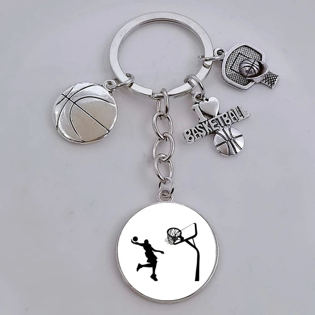 I Love Basketball DIY Personalized  Keychain, Basketball Lover Keychain, Men's Keychain Car Keychain Souvenir Gift