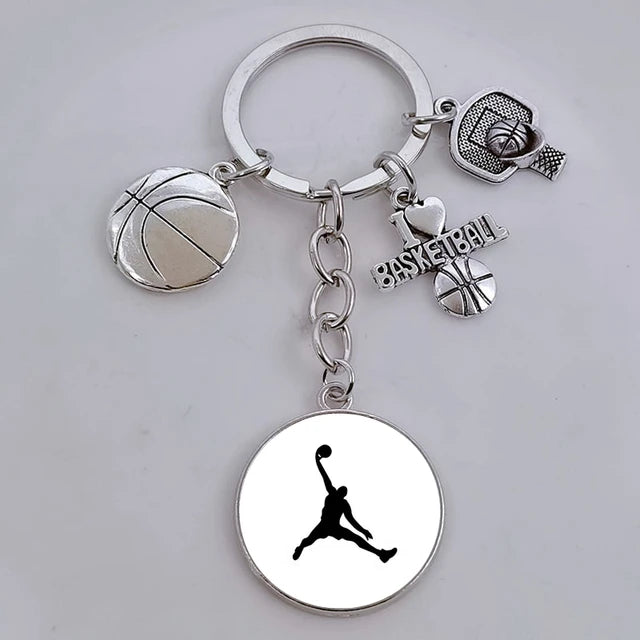 I Love Basketball DIY Personalized  Keychain, Basketball Lover Keychain, Men's Keychain Car Keychain Souvenir Gift