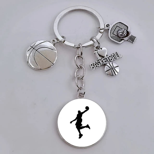 I Love Basketball DIY Personalized  Keychain, Basketball Lover Keychain, Men's Keychain Car Keychain Souvenir Gift