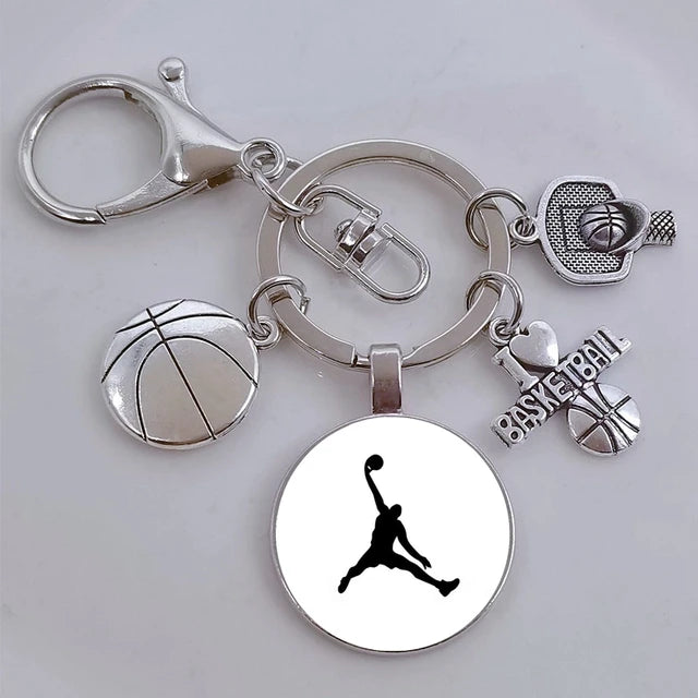 I Love Basketball DIY Personalized  Keychain, Basketball Lover Keychain, Men's Keychain Car Keychain Souvenir Gift