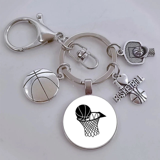 I Love Basketball DIY Personalized  Keychain, Basketball Lover Keychain, Men's Keychain Car Keychain Souvenir Gift