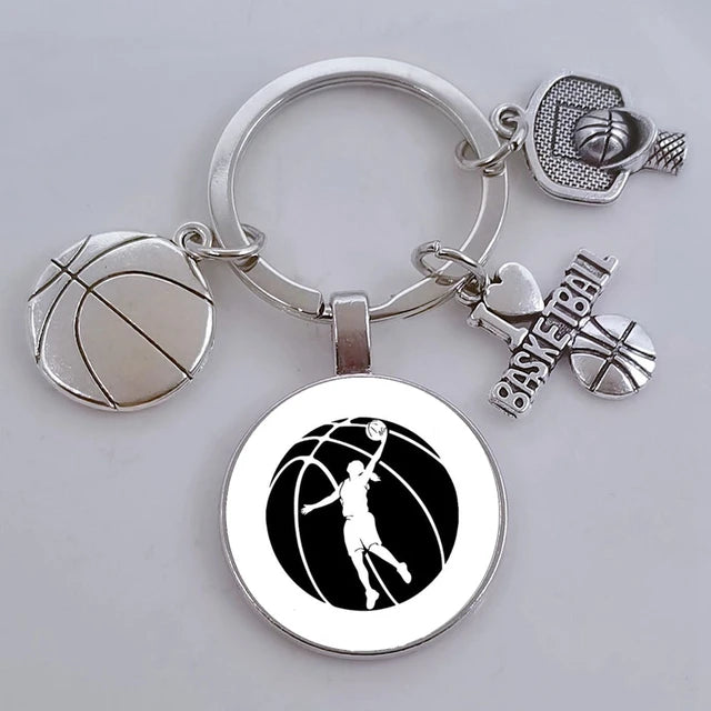 I Love Basketball DIY Personalized  Keychain, Basketball Lover Keychain, Men's Keychain Car Keychain Souvenir Gift