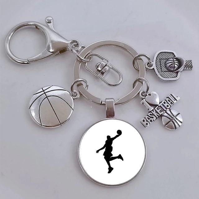 I Love Basketball DIY Personalized  Keychain, Basketball Lover Keychain, Men's Keychain Car Keychain Souvenir Gift