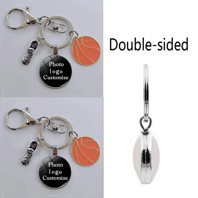 I Love Basketball DIY Personalized  Keychain, Basketball Lover Keychain, Men's Keychain Car Keychain Souvenir Gift