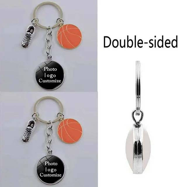 I Love Basketball DIY Personalized  Keychain, Basketball Lover Keychain, Men's Keychain Car Keychain Souvenir Gift