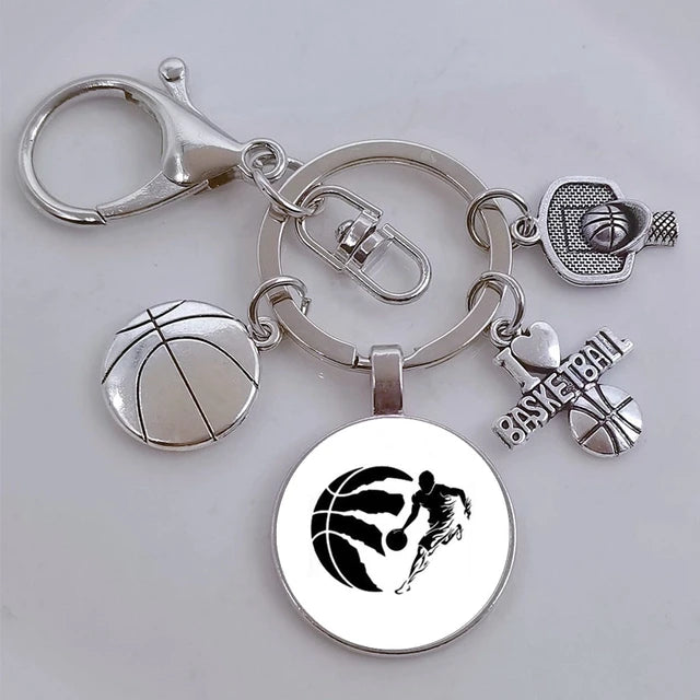 I Love Basketball DIY Personalized  Keychain, Basketball Lover Keychain, Men's Keychain Car Keychain Souvenir Gift