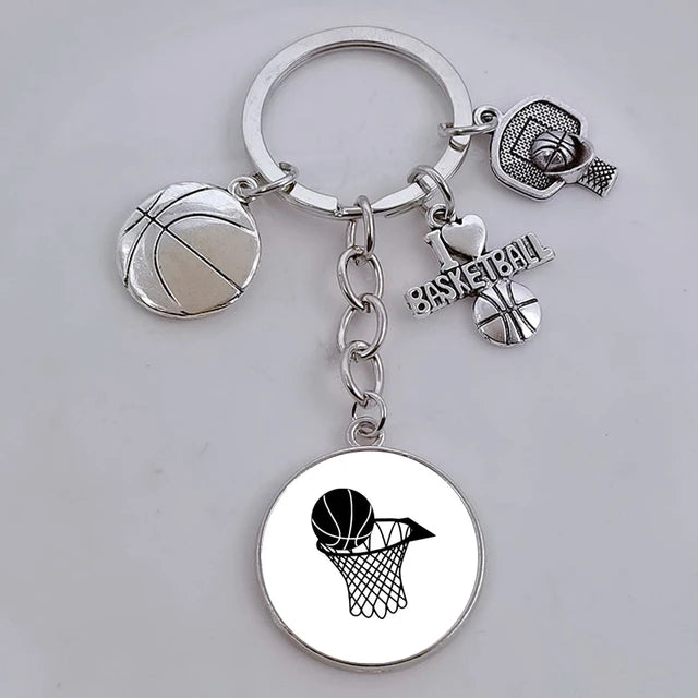 I Love Basketball DIY Personalized  Keychain, Basketball Lover Keychain, Men's Keychain Car Keychain Souvenir Gift