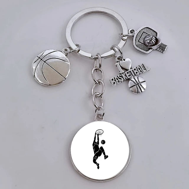 I Love Basketball DIY Personalized  Keychain, Basketball Lover Keychain, Men's Keychain Car Keychain Souvenir Gift