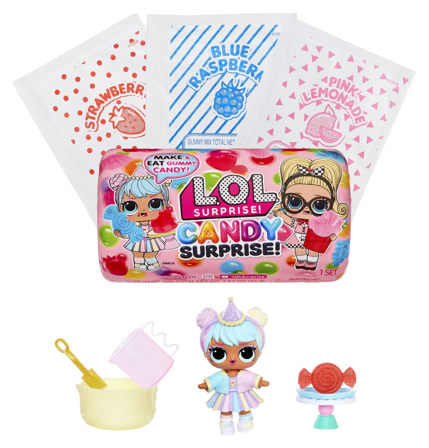 LOL Surprise Candy Surprise Tot Doll with DIY Candy Maker, Edible Candy, Ages 4+