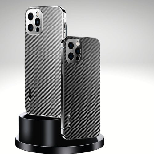 Carbon Fiber Stainless Steel Metal Coated Bumper Cases-3