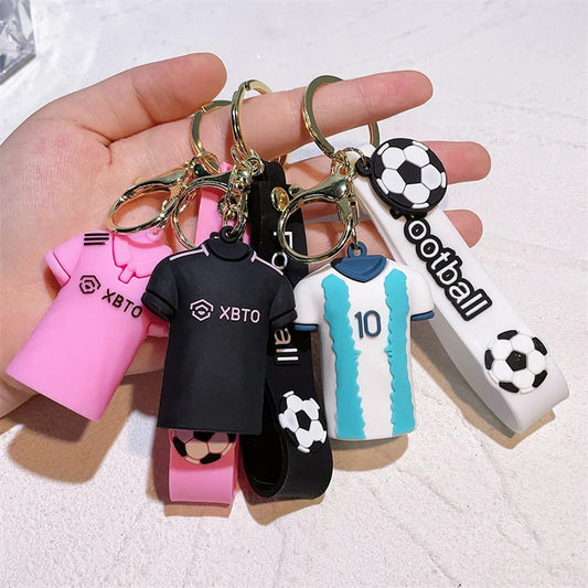 Messi Key Chain Football Star Jersey Figure Key Chain Fans Small Gift C Ronaldo World Pendant