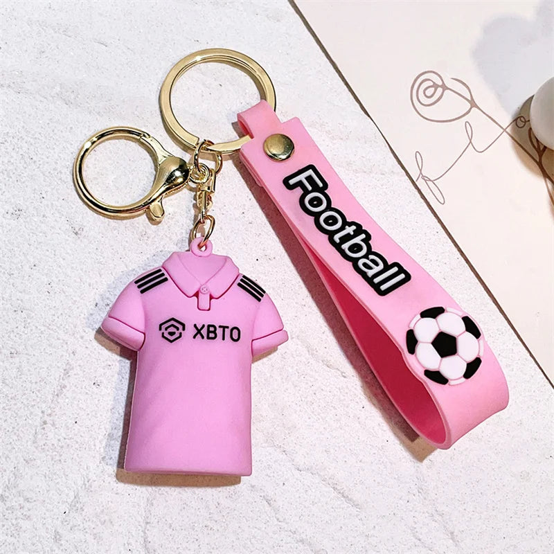 Messi Key Chain Football Star Jersey Figure Key Chain Fans Small Gift C Ronaldo World Pendant