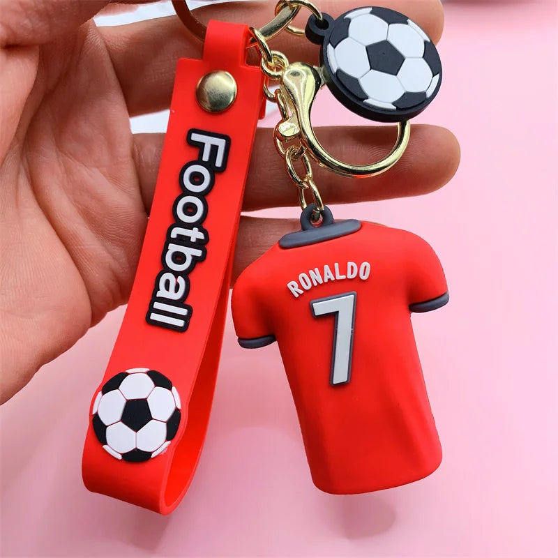 Messi Key Chain Football Star Jersey Figure Key Chain Fans Small Gift C Ronaldo World Pendant