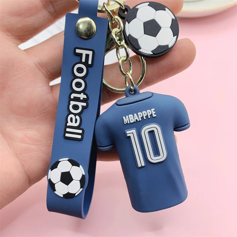 Messi key chain Football star jersey figure key chain fans small gift C Ronaldo pendant