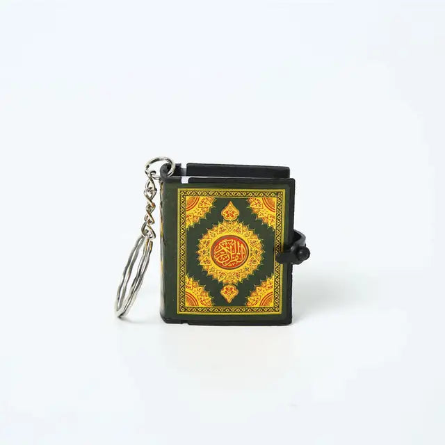 Mini English HOLY BIBLE Keychains Christian Jesus Cross Muslim Keyrings Women Bag Charm Prayer God Bless Key Holder Accessories