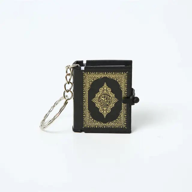 Mini English HOLY BIBLE Keychains Christian Jesus Cross Muslim Keyrings Women Bag Charm Prayer God Bless Key Holder Accessories