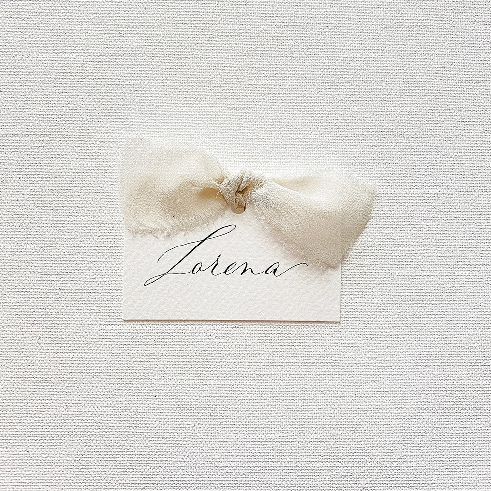 Name Place Cards with Ribbon Personlized Placeholders Wedding Decoration Table Seat Cards Party Accessories Wedding Escort Cards