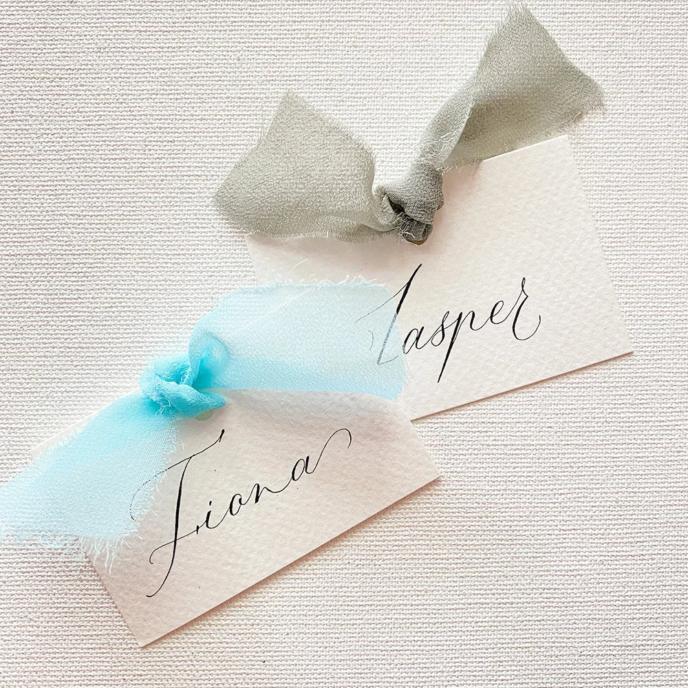 Name Place Cards with Ribbon Personlized Placeholders Wedding Decoration Table Seat Cards Party Accessories Wedding Escort Cards