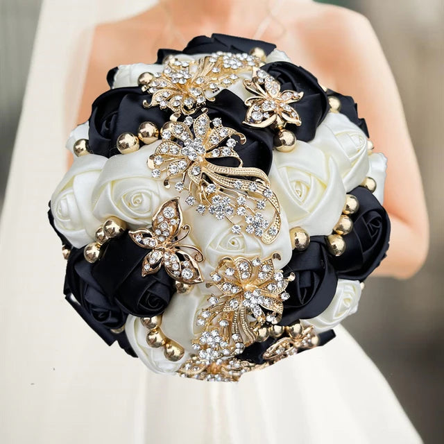 Navy Wedding Bouquet Bridesmaid Bridesmaid Holding Flowers for Wedding Decoration