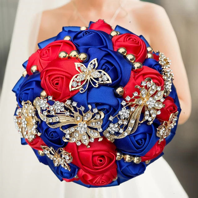 Navy Wedding Bouquet Bridesmaid Bridesmaid Holding Flowers for Wedding Decoration