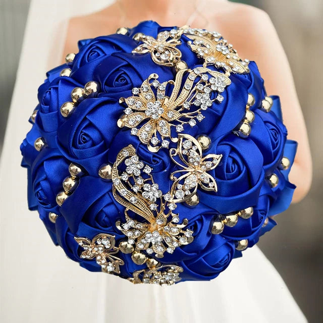 Navy Wedding Bouquet Bridesmaid Bridesmaid Holding Flowers for Wedding Decoration