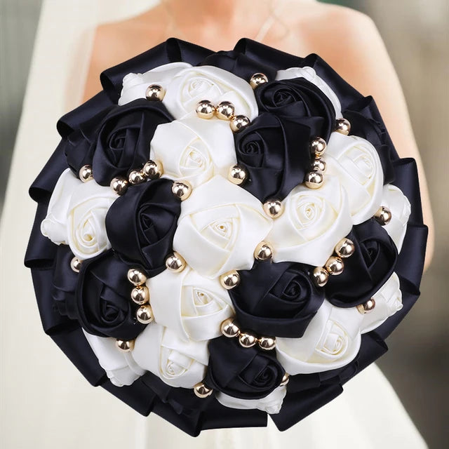 Navy Wedding Bouquet Bridesmaid Bridesmaid Holding Flowers for Wedding Decoration