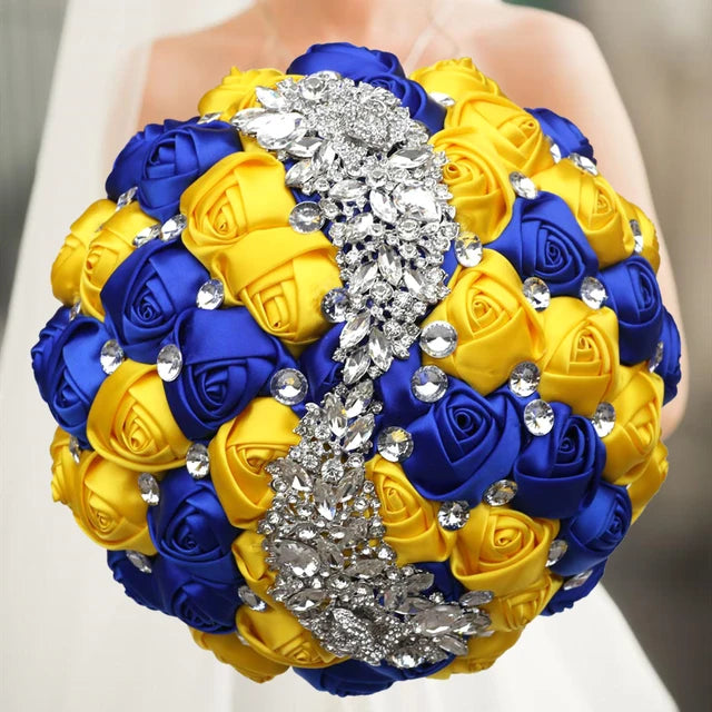 Navy Wedding Bouquet Bridesmaid Bridesmaid Holding Flowers for Wedding Decoration