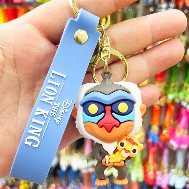 New Anime Disney Keychain Cartoon Mickey Mouse Minnie Lilo & Stitch Cute Doll Keyring Ornament Key Chain Pendan