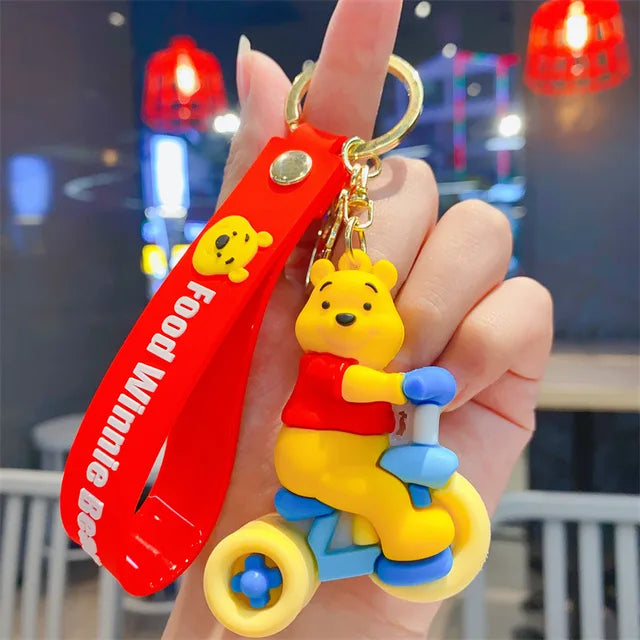 New Anime Disney Keychain Cartoon Mickey Mouse Minnie Lilo & Stitch Cute Doll Keyring Ornament Key Chain Pendan