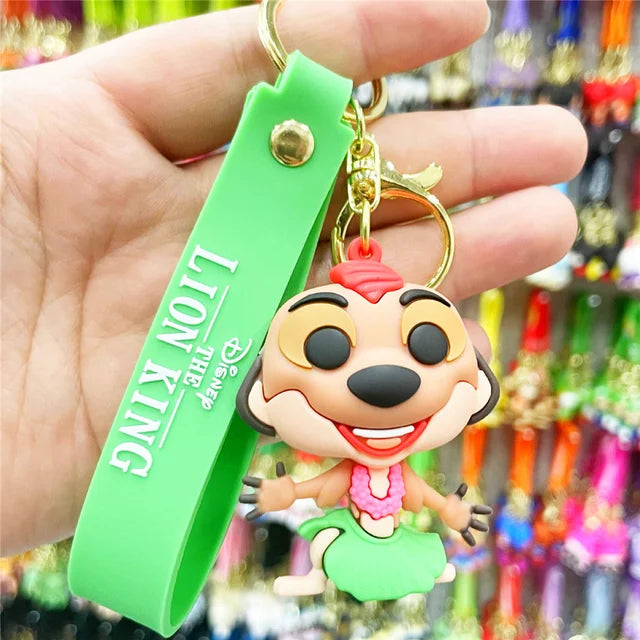 New Anime Disney Keychain Cartoon Mickey Mouse Minnie Lilo & Stitch Cute Doll Keyring Ornament Key Chain Pendan