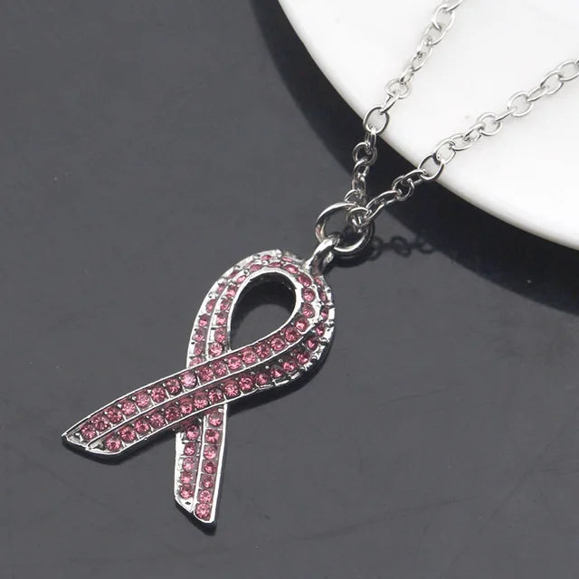 New Arrival Breast Cancer Awareness Heart Love Pink Ribbon Charms Key Chain Breast Cancer Gifts