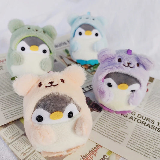 Plush Cartoon Keychain Cute Penguin Doll Bag Pendants Keychains Toys Soft Cotton Key Chain Girls