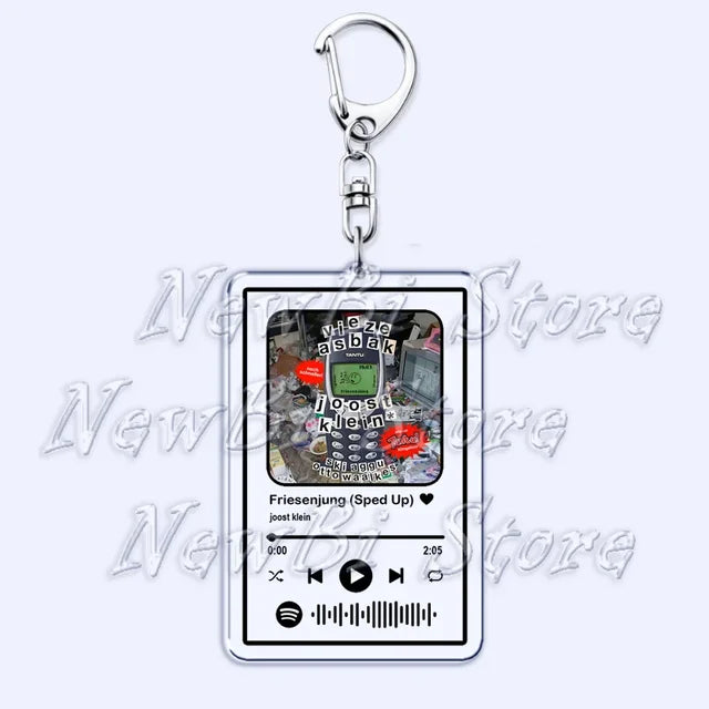 Popular Singer Joost Klein Keychain for Women Accessories Europapa Music Playlist Code Pendant Keying Fans Friends Gifts